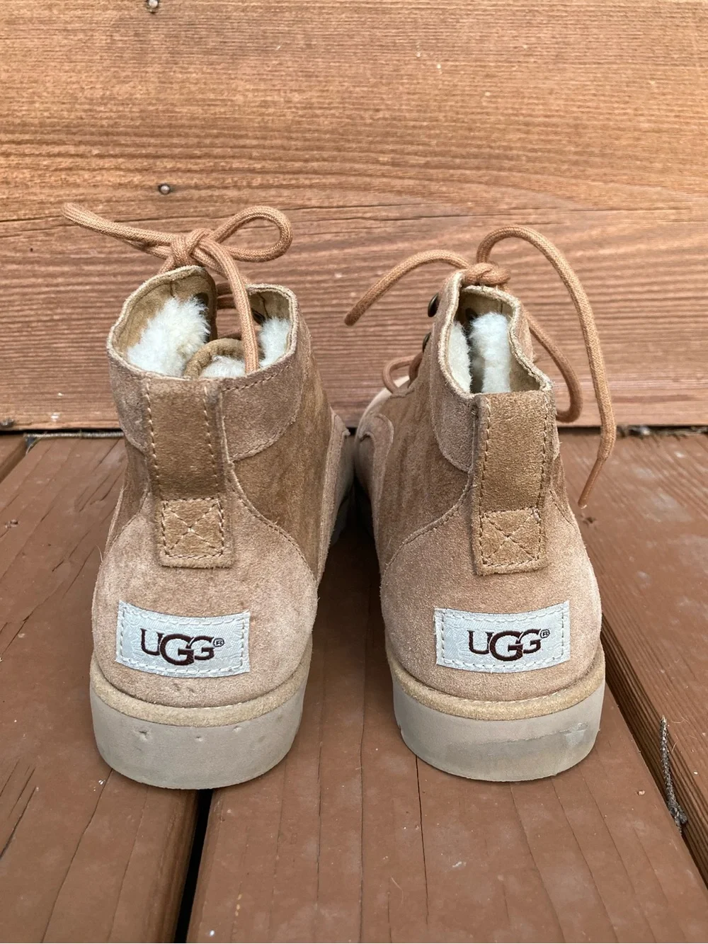 UGG Suede Lace-Up Boots